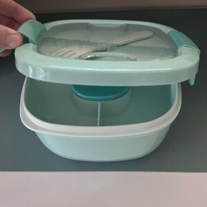 Mint Green Salad Bowl Container with Lid